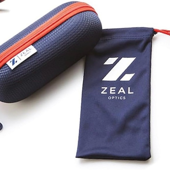 Zeal Optics Black and Red / orange Glasses Case with Pouch - Picture 7 of 7